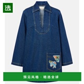 香港直邮ALÉMAIS 女士 Speedy 1h可退 牛仔迷你连衣裙 blue蓝色