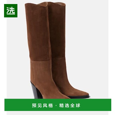 1h可退 香港直邮Jimmy Choo 周仰杰 女士 Cece 80 绒面革及膝靴子