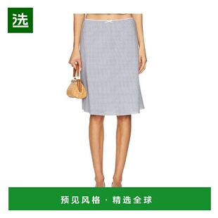 1h可退 香港直邮Danielle Guizio 女士 Paloma 方格棉布半身裙 S2