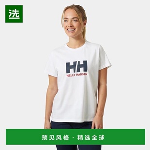 欧洲直邮Helly Hansen 女士白色棉HH®徽标T恤2.0海丽汉森