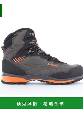 欧洲直邮LOWA CADIN II GTX MID男士灰色/橙色防水科技面料登