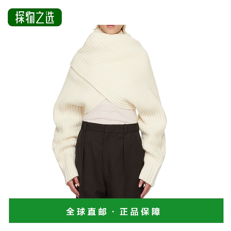 香港直邮Sacai 罗纹针织短款高领衫 2508201长袖毛衣