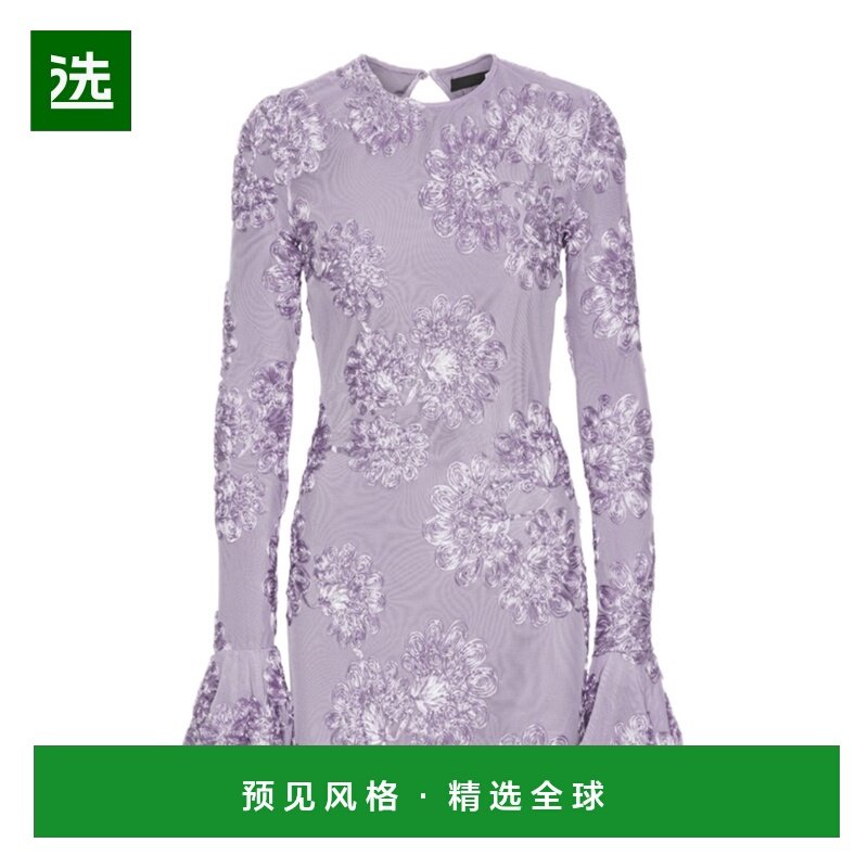 香港直邮ROTATE 女士连衣裙 1142181429 AW2025 紫色 网眼长袖连,女装/女士精品,连衣裙,淘宝优惠券,粉丝福利购,淘宝优惠卷