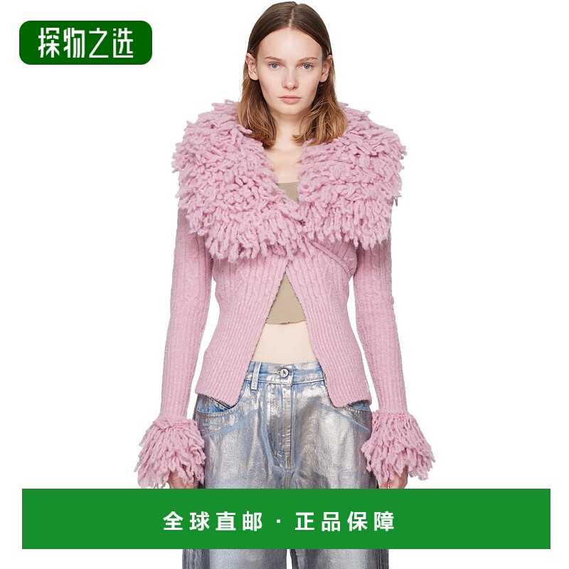 香港直邮The Attico 女士 粉色 Rib Wool Mix 开衫 251WCD00006KW