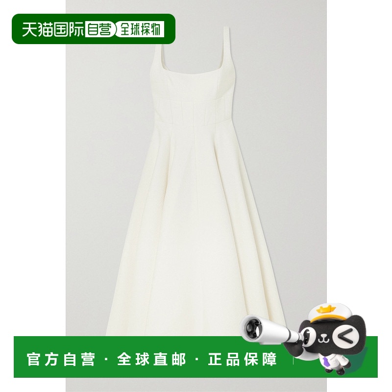 1h可退 香港直邮EMILIA WICKSTEAD 女士 Mona 弹力泡泡纱中长连衣
