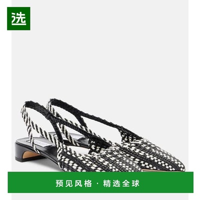 1h可退 香港直邮Gabriela Hearst 女士 Perro 编织皮质浅口鞋女鞋