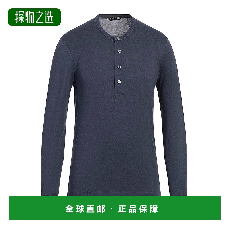 香港直邮Tom Ford 汤姆·福特 男士 T恤 blue蓝色 舒适时尚