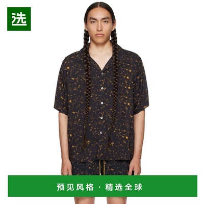 1h可退 香港直邮Rhude 男士 黑色 Tortoise 衬衫 RHPF23SR0307168