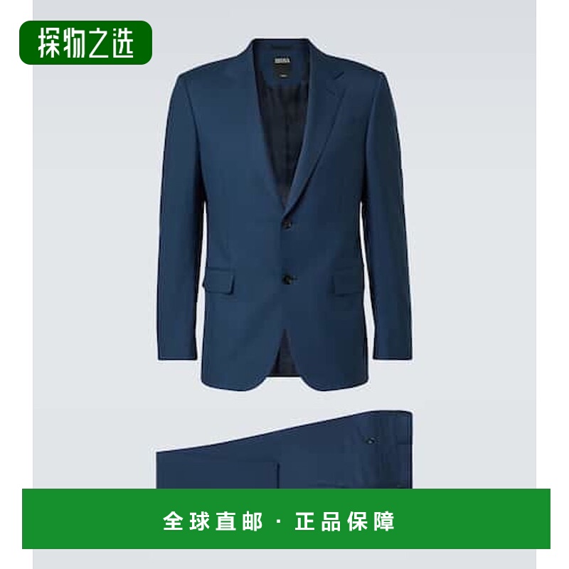 1h可退 香港直邮Zegna 杰尼亚 男士 羊毛套装 blue蓝色 舒适时尚