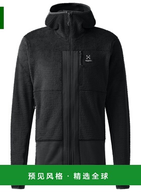 香港直邮haglofs 男士抓绒衣 0054806TRUEBLACK CO 黑色