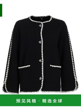 1h可退 【美国直邮】Saks Fifth Avenue Whipstitch Trim Cashmer