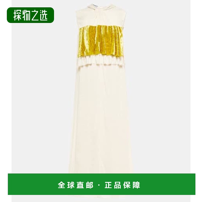 香港直邮Prada 普拉达 女士 Silk-toile 中长连衣裙丝绸