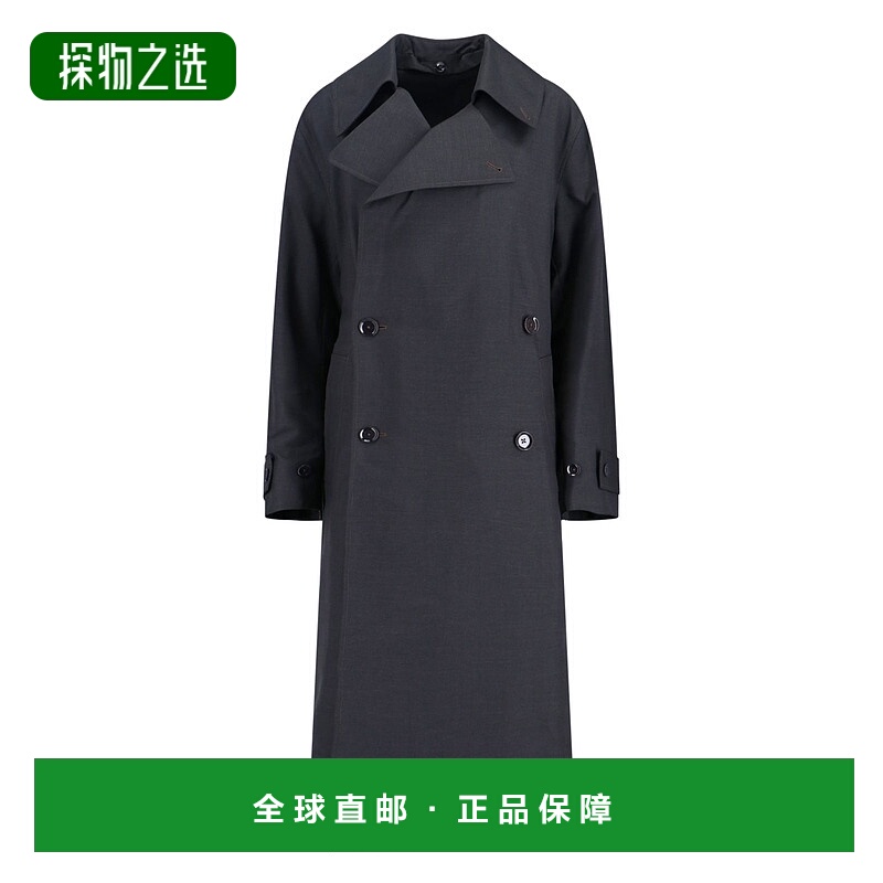 香港直邮Lemaire 女士 灰色羊毛混纺大衣 CO1127LF414风衣