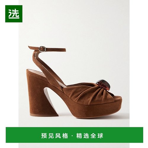 香港直邮ZIMMERMANN 女士 Gleam 精饰醋纤绒面革防水台凉鞋 5453F