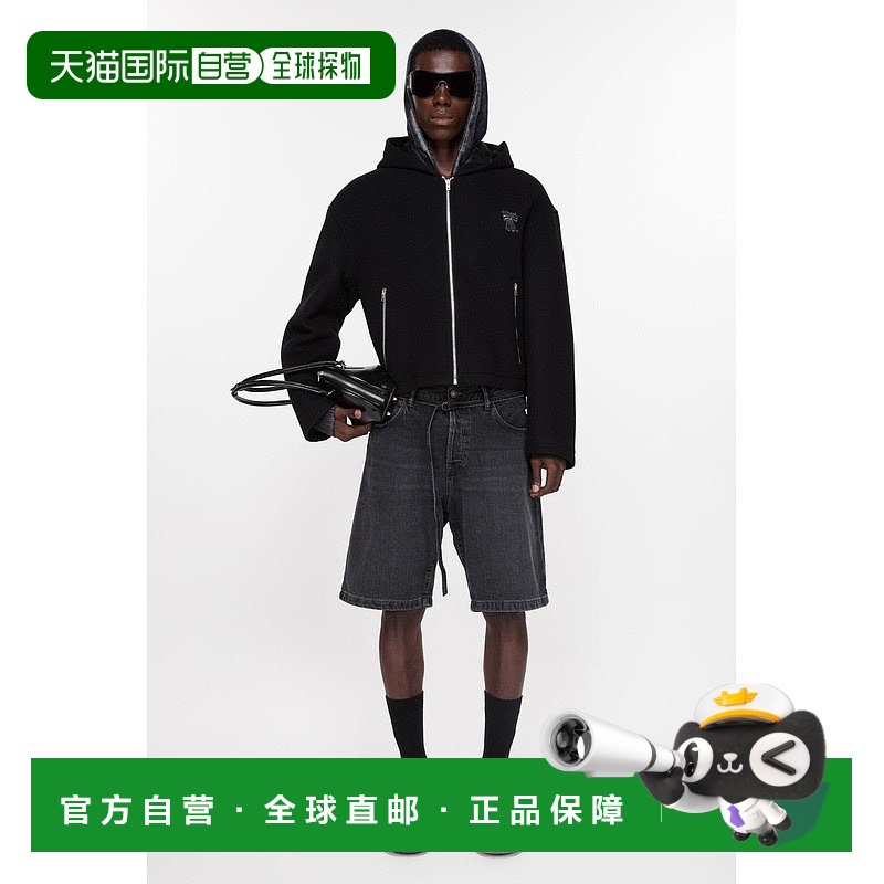 自营欧洲直邮Acne Studios  SS25男士黑色羊毛/尼龙夹克外套