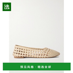 编织皮质芭蕾舞鞋 Nell F25R3006BT0090CREAM 女士 香港直邮Staud