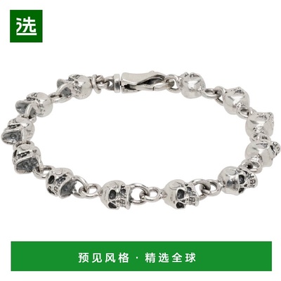 1h可退 香港直邮Emanuele Bicocchi 男士 Multi-Skull 手链 TRB2