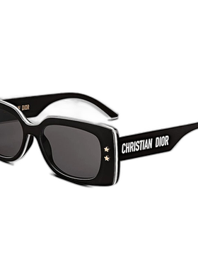 1h可退 欧洲直邮DIOR迪奥23新款S1U系列 女墨镜灰色镜片黑色方形