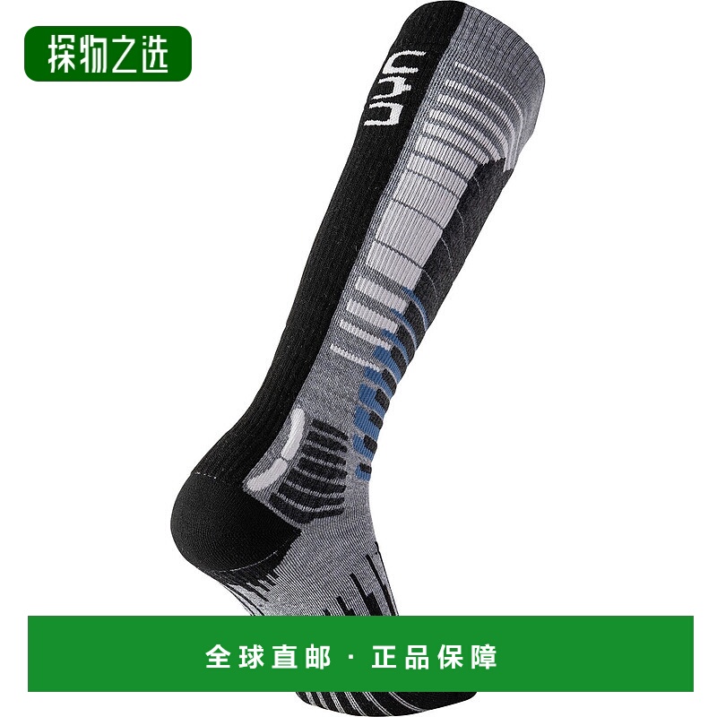 欧洲直邮Uyn男士单板滑雪袜拼色条纹长筒经典简约百搭舒适冬季