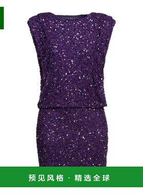 1h可退 香港直邮retrofete 女士 珠片连衣裙 purple紫色 舒适时尚