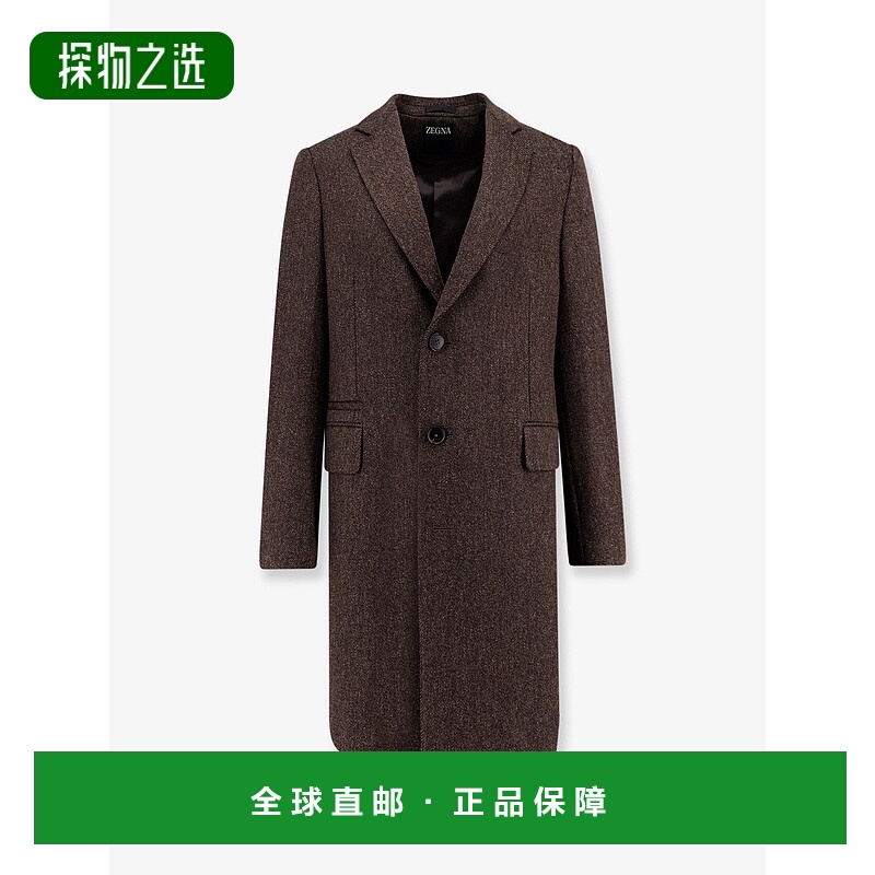 香港直邮zegna 杰尼亚 男士 单排扣羊毛大衣 297702A24DG2G0212