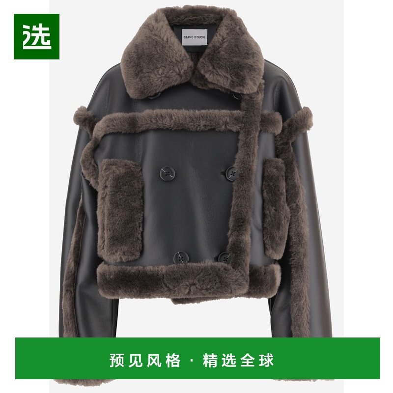 香港直邮STAND STUDIO 女士外套 61090914989931 AW2025 黑色,女装/女士精品,短外套,淘宝优惠券,粉丝福利购,淘宝优惠卷