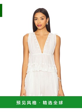 1h可退 香港直邮ULLA JOHNSON 女士 Anya 深VV领高端罩衫 PF25172