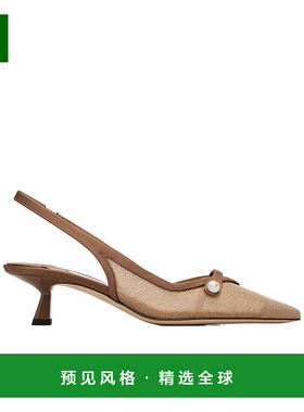 1h可退 香港直邮Jimmy Choo Amita 45 高跟鞋 AMITA45TOFFEETOFFE