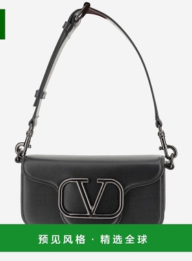1h可退 香港直邮Valentino 华伦天奴 男士 LOCÃ² 黑色皮革肩包 4Y
