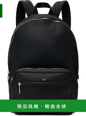 1h可退 香港直邮BOSS 波士 男士 黑色 Structured Signature Trim