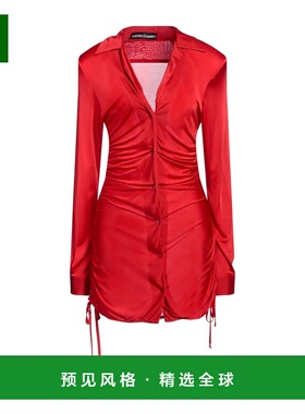 1h可退 香港直邮ANDREĀDAMO 女士 衬衫式连衣裙 red红色 舒适时尚