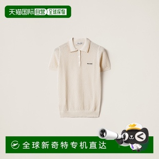 短袖 欧洲直邮MIU 棉质polo衫 MIU 针织 2025新品