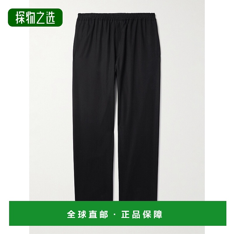 香港直邮The Row 男士 Jonah 阔腿弹力棉质羊绒混纺裤子 281W3670