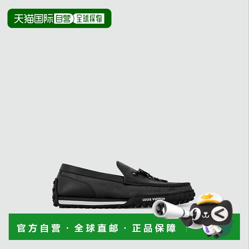 自营1h可退 欧洲直邮LV/路易威登 男士黑色小牛皮乐福鞋正品舒适