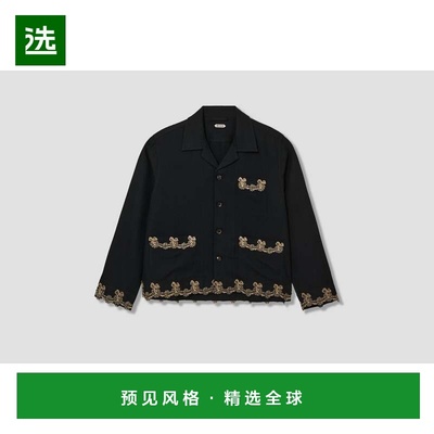 1h可退 香港直邮Bode 女士 LAURELIST MRF25SH031 衬衫式黑色夹克