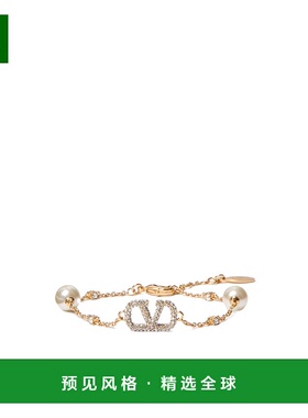 香港直邮Valentino VLogo 标志性金属珍珠水晶手链 5W2J0W73QVS