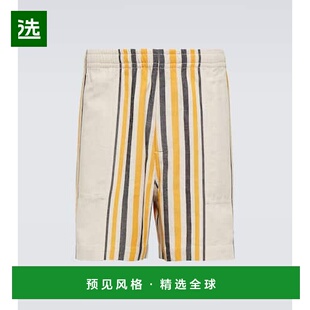 1h可退 香港直邮Bode 男士 Namesake 条纹棉质短裤 colorful花色