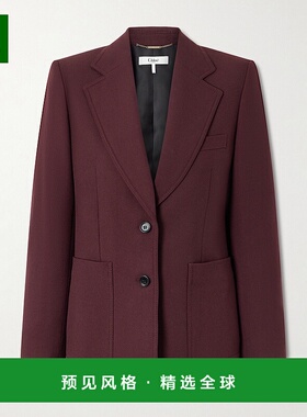 1h可退 香港直邮Chloe 蔻依 女士 深色紫色羊毛夹克 CH26SVE75164