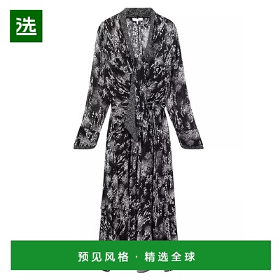 1h可退 【美国直邮】Reiss Callie 印花系带中长连衣裙
