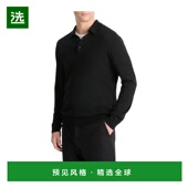 男士 Polo衫 T恤 AW2024 香港直邮VINCE 长袖 M05196453A001 黑色