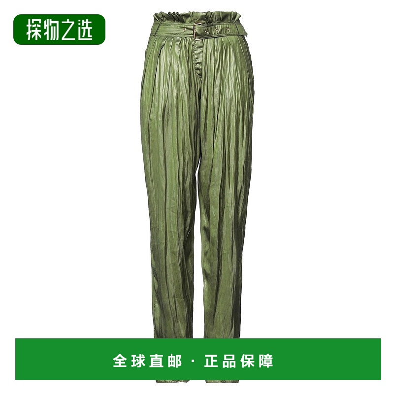 香港直邮Balmain 巴尔曼 女士 休闲长裤 green绿色 舒适时尚
