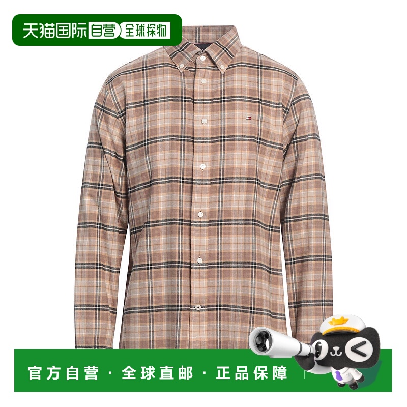 1h可退 香港直邮Tommy Hilfiger 汤米·希尔费格 男士 格纹衬衫