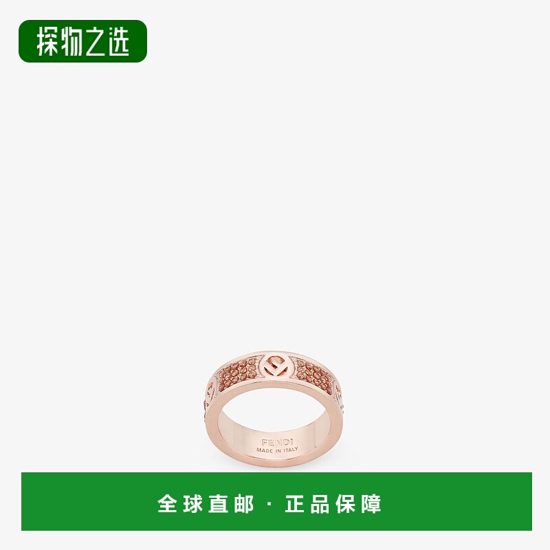 欧洲直邮Fendi芬迪女士戒指粉色简约设计百搭休闲时尚潮流精致
