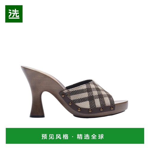 香港直邮Burberry 格纹 Potter 高跟凉鞋 81192471