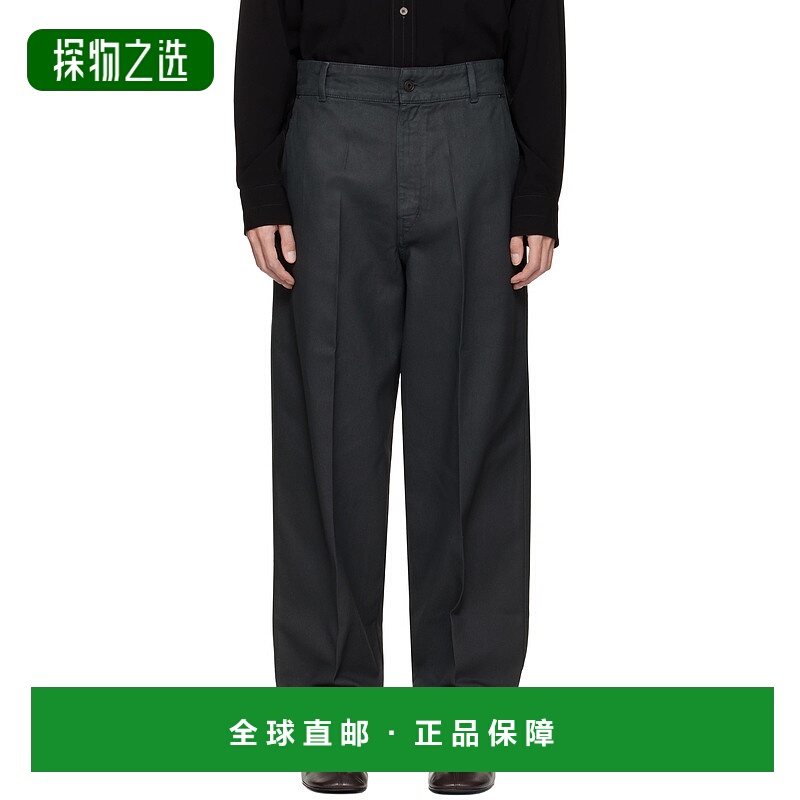 香港直邮Lemaire 男士 黑色 Maxi Barrel Workwear 牛仔裤 PA1261