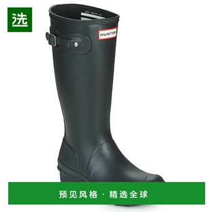 欧洲直邮hunter 儿童黑色橡胶户外防水防滑露营踩水长筒时尚雨靴