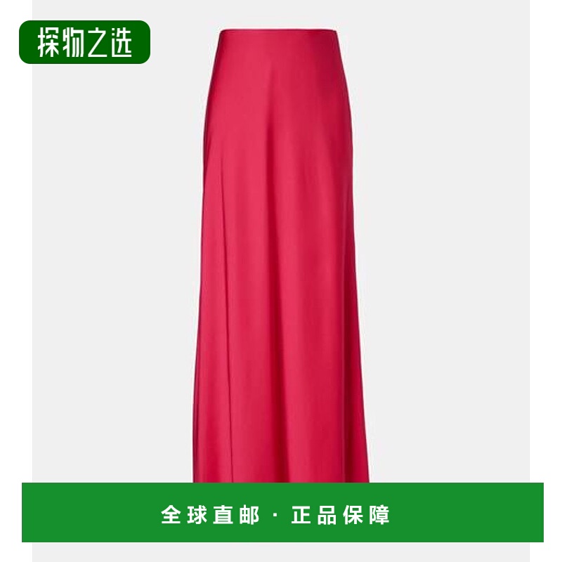 香港直邮Simkhai 女士 Kiri 缎面长款半身裙 pink粉色 舒适时尚