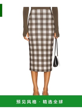 香港直邮NORMA KAMALI 诺玛·卡玛丽 女士 To Midcalf 直筒半身裙