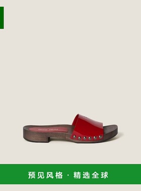 1h可退 香港直邮Miu Miu 缪缪 女士 30mm 漆皮木屐 5Z425E069F001