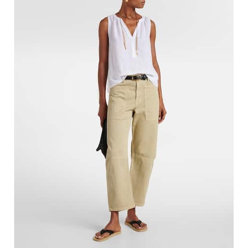 1h可退 香港直邮Velvet 女士 Brylie barrel-leg 棉质斜纹布长裤,女装/女士精品,休闲裤,淘宝优惠券,粉丝福利购,淘宝优惠卷